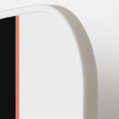 Dicke, Lila schwarze Streifen auf Weiß Pickleball Schläger (Linke Seite)