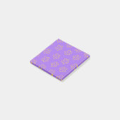 Dicke Lila Whimsistische Blume Muster Feminine Post-it Klebezettel (angewinkelt)