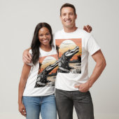 Dicke Linie Zeichnend: Alligator-Silhouette bei So T-Shirt (Unisex)