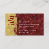 Dicke Luxusschmuck Ruby Gold Brush Monogram Visitenkarte (Rückseite)