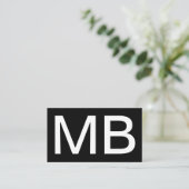 Dicke Masculine Monogram Visitenkarten Visitenkarte (Stehend Vorderseite)