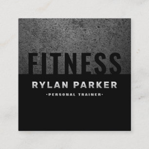 Dicke maskulare, dunkle, moderne quadratische visitenkarte