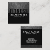 Dicke maskulare, dunkle, moderne quadratische visitenkarte (Vorne/Hinten)