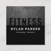 Dicke maskulare, dunkle, moderne quadratische visitenkarte (Vorderseite)