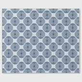 Dicke Minimalistische Mohn Texturierte Blauer Geschenkpapier (Flach)