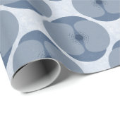 Dicke Minimalistische Mohn Texturierte Blauer Geschenkpapier (Rolleneckpunkt)