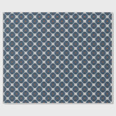 Dicke Minimalistische Mohn Texturierte Blauer Geschenkpapier (Flach)