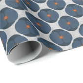 Dicke Minimalistische Mohn Texturierte Blauer Geschenkpapier (Rolleneckpunkt)