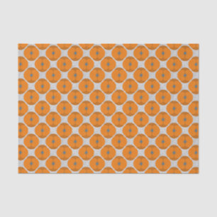 Dicke Minimalistische Mohnblüte Texturierte Orange Seidenpapier
