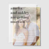 Dicke Minimalistische Schwarz-weiße Retro Classic Pergament Einladungen (Versatz (Ehepaar))