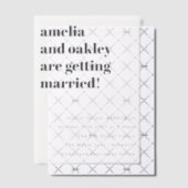 Dicke Minimalistische Schwarz-weiße Retro Classic Pergament Einladungen (Versetzt (Einladung))