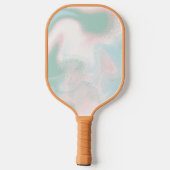 Dicke Minze Rosa Sorbet Monogramm Modernes Persona Pickleball Schläger (Rückseite)