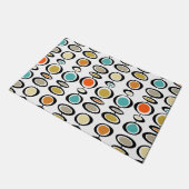 Dicke Mitte des Jahrhunderts Moderne Abstrakte Kre Fußmatte (Schrägansicht)