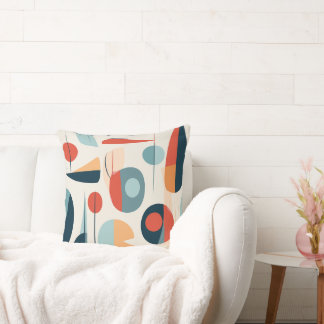 Dicke Mitte des Jahrhunderts Modernes Abstrakt Kissen