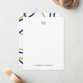 Dicke moderne, Abstrakte Monogramm- und Namensstat Mitteilungskarte (Vorderseite/Rückseite Beispiel)