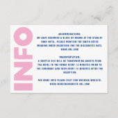 Dicke moderne Art Funky farbenfrohe blaue rosa Hoc Begleitkarte (Vorderseite)