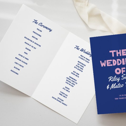 Dicke moderne Art Funky farbenfrohe blaue rosa Hoc Programm