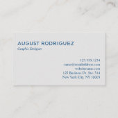 Dicke moderne blaugraue Streifen Visitenkarte (Rückseite)