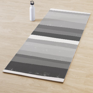 Dicke moderne einfache Streifen Schwarz-weiß Yogamatte