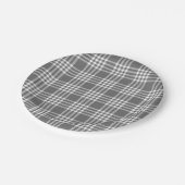Dicke moderne, Karierte Papierplatte Pappteller (Schrägansicht)