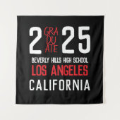 Dicke moderne Klasse im Hintergrund des Abschlusse Wandteppich (Vorderseite)