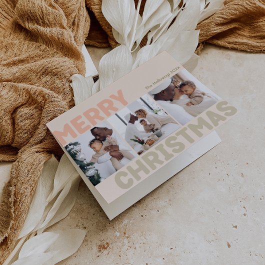 Dicke moderne Koralle Frohe Weihnachten geflogen 3