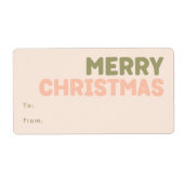 Dicke moderne Korallen frohe Weihnachten Rechtecki (Vorne)