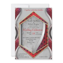 Dicke moderne Metallic 3D Red Gray Texture Look