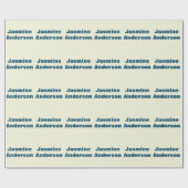 Dicke moderne Minimalistische Beige Ozeanfarbe Geschenkpapier (Flach)