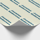 Dicke moderne Minimalistische Beige Ozeanfarbe Geschenkpapier (Ecke)