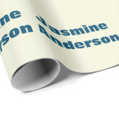 Dicke moderne Minimalistische Beige Ozeanfarbe Geschenkpapier (Rolleneckpunkt)