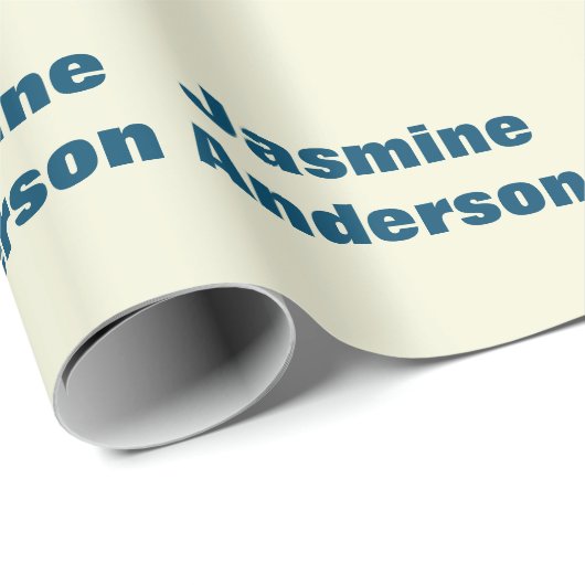 Dicke moderne Minimalistische Beige Ozeanfarbe Geschenkpapier (Rolleneckpunkt)