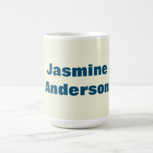 Dicke moderne Minimalistische Beige Ozeanfarbe Kaffeetasse