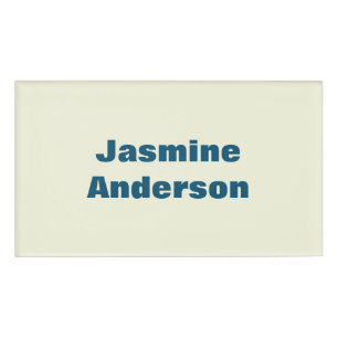 Dicke moderne Minimalistische Beige Ozeanfarbe Namenschild