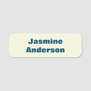 Dicke moderne Minimalistische Beige Ozeanfarbe Namensschild