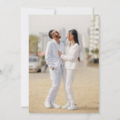 Dicke moderne Minimalistische Monogram B&W Foto We Einladung (Rückseite)