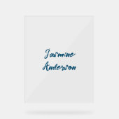 Dicke moderne Minimalistische Ozeanfarbe Acrylschild (Vorderseite)