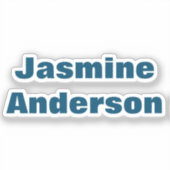 Dicke moderne Minimalistische Ozeanfarbe Aufkleber (Vorderseite)