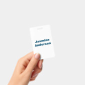 Dicke moderne Minimalistische Ozeanfarbe Ausweis (Handheld)