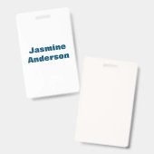 Dicke moderne Minimalistische Ozeanfarbe Ausweis (Vorder- & Rückseite)