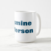 Dicke moderne Minimalistische Ozeanfarbe Kaffeetasse (VorderseiteRechts)