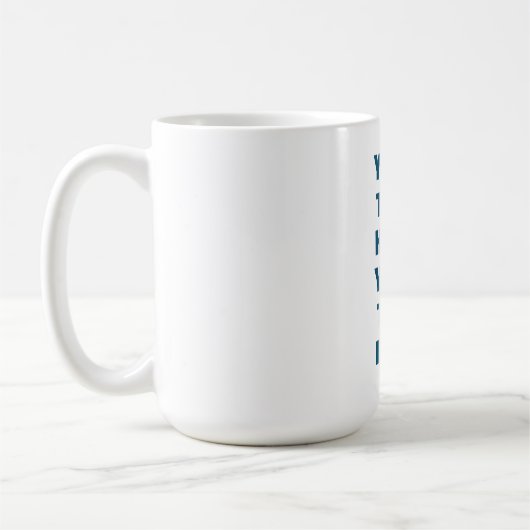 Dicke moderne Minimalistische Ozeanfarbe Kaffeetasse (Links)