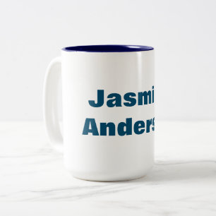 Dicke moderne Minimalistische Ozeanfarbe Zweifarbige Tasse