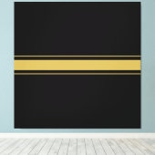 Dicke, moderne, Minimalistische schwarz-braune Ren Leinwanddruck (Insitu (Holzboden))