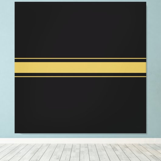 Dicke, moderne, Minimalistische schwarz-braune Ren Leinwanddruck (Insitu (Holzboden))