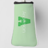 Dicke moderne Monogramm | Pale & Kelly Green Golf Headcover (Rotieren 90)