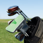 Dicke moderne Monogramm | Pale & Kelly Green Golf Headcover (In Situ)