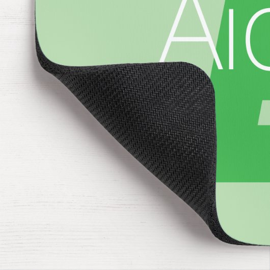 Dicke moderne Monogramm | Pale & Kelly Green Mousepad (Ecke)