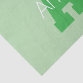 Dicke moderne Monogramm | Pale & Kelly Green Seidenpapier (Ausschnitt)