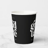 Dicke, moderne schwarze Graduierungspartei Pappbecher (Links)